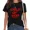 E-Black, variant on UNISHE Women's "Child of God" Graphic Tee Brushed Typography Faith Top for Daily Outfit Black, S