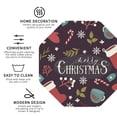 thumbnail image 4 of Balery 4 Pcs Merry Christmasleather Coasters Set, Drink Table Cup Coasters For Living Room Kitchen Coffee Decor, 4 of 9