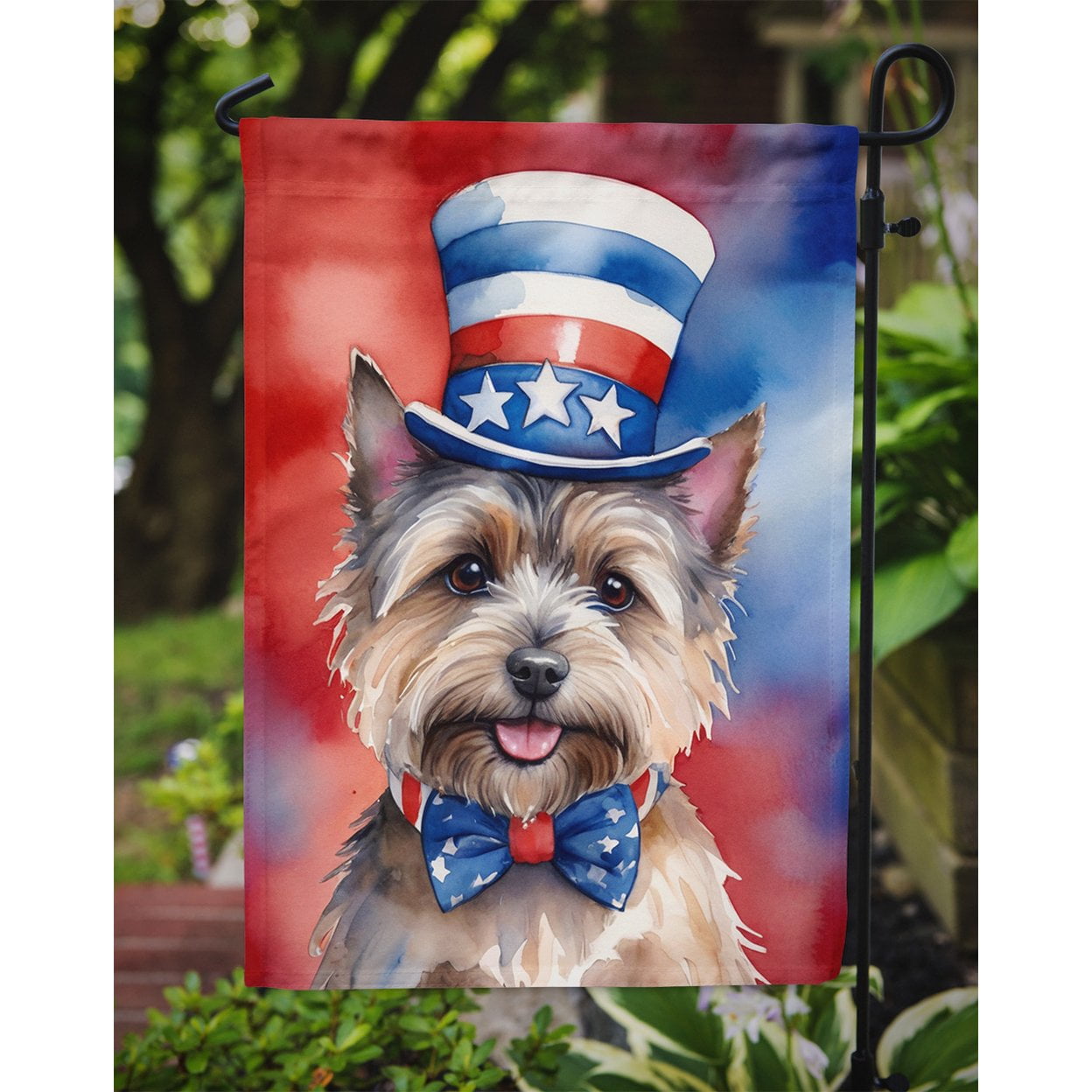 Cairn Terrier Patriotic Garden Flag 11.25 in x 15.5 in
