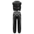 thumbnail image 3 of SiiRoh Girls Street Hip Hop Jazz Dance Outfits Sleeveless Sequin Hooded Vest Crop Top with Metallic Pants Set Black 16, 3 of 7