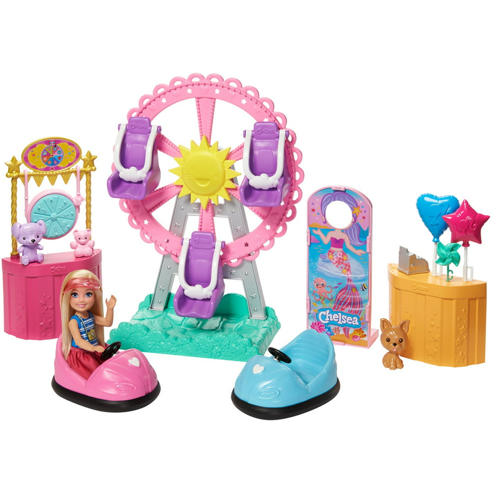 Barbie Club Chelsea Doll and Carnival Playset, 6-inch Blonde Wearing
