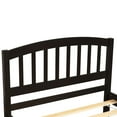 thumbnail image 6 of Hassch Twin Size Wooden Platform Bed Frame with Trundle, Solid Wood Foundation, No Box Spring Needed, Wood Slat Support, Espresso, 6 of 9