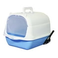 thumbnail image 4 of Hooded Cat Enclosed Cat Toilet Reusable Detachable Pet Blue, 4 of 8