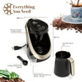 thumbnail image 2 of Ethniq Turkish Coffee Maker - 100% BPA Free, 120V, 1 to 4 Cup Brewing Capacity with Cook Sense Technology for Delicious Cup of Turkish & Greek Coffee, Turkish Coffee Pot - Black, 2 of 8