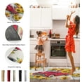 thumbnail image 6 of 2 Piece Kitchen Rug Set, Sunflower Red Truck Summer Bee Non-Slip Floor Mats Absorb Standing Doormat, Retro Soft Anti Fatigue Runner Rugs Carpet Sets (18x30+18x48 inch), 6 of 6