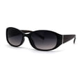 thumbnail image 2 of SA106 Womens Classy 90s Fashion Narrow Oval Plastic Sunglasses Black Tortoise Smoke, 2 of 4