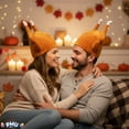 thumbnail image 2 of PMU Thanksgiving Roasted Turkey Plush Hat for Turkey Hat for Kids and Adults Thanksgiving Party Costume Accessories (1/Pkg) Pkg/1, 2 of 7
