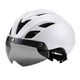 thumbnail image 1 of Casco de bicicleta con luz trasera recargable por USB, transpirable y con absorción de impactos. Blanco, 1 of 9