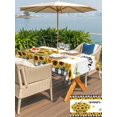 thumbnail image 5 of Outdoor Tablecloth with Umbrella Hole for Patio/Picnic/Party/Camping, Sunflowers Waterproof Table Cloth Rectangle Table Cover Washable, Summer Botanical Yellow Floral Butterfly Plaid (52"x 70"), 5 of 8