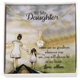 thumbnail image 2 of To My Daughter No Goodbyes From Mom Alluring Ribbon Necklace Message Card, 2 of 20