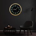 thumbnail image 2 of Reloj de pared moderno con luz , Relojes de pared de silenciosos de , grandes números y manos, reloj de pared, 2 of 8