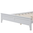 thumbnail image 7 of White Full Size Platform Bed, Solid Wood Platform Bed Frame with Headboard, Stylish Bed Frame Mattress Foundation with Wood Slats Support for Boys Girls Adults, No Box Spring Needed, 7 of 7