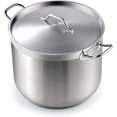 thumbnail image 1 of Cooks Standard Stainless Steel Stockpots, 30 Quart Professional Grade Stock Pot with Lid, Silver, 1 of 7