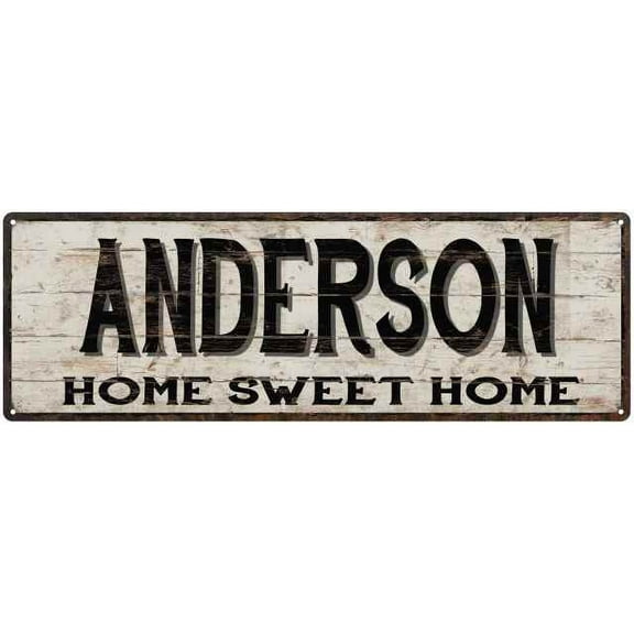 ANDERSON Rustic Home Sweet Home Sign Gift 6x18 Metal Decor 106180084012