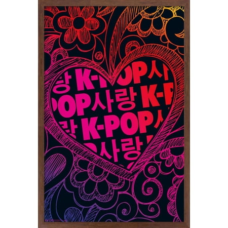 K-Pop Wall Poster, 14.725" x 22.375", Framed
