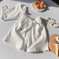 thumbnail image 2 of GiLiling Girls Casual Knit Shorts, Elastic Waist Drawstring Side Pockets Comfy Summer Shorts for Kids Active Wear (White, 12-18 Months), 2 of 4