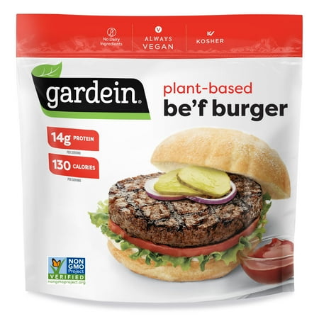Gardein Plant-Based Be'f Burger, Vegan, Frozen Meat Alternative, 12 oz.