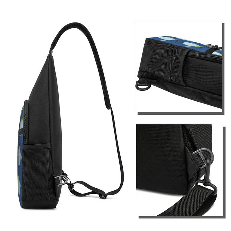Balery Beautiful King Penguin Pattern Chest Pack Small Sling Bag For Women Men Crossbody Bags For Travel Hiking Running Sports Walmart