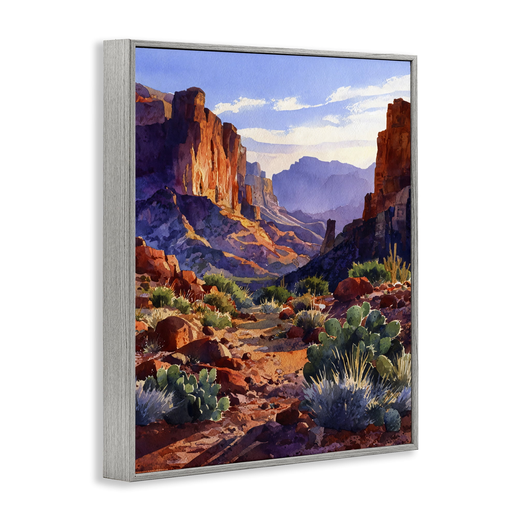 Stupell Industries Western Colors Earthy Desert Gray Framed Giclee Art, design by Franklyn Gregory