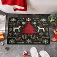thumbnail image 5 of FastXmas Christmas Woven Door Mat Decoration,Santa Pine-Tree Redindeer Pattern Non-Slip Xmas Door Welcome Mat Washable Winter Doormat Rugs for Indoor Outdoor Bathroom Entrance Decor(15.7x23.6 In), 5 of 6