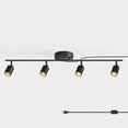 thumbnail image 5 of Shura Black 4-Light Plug-In Track Light with Dimmer Switch, Integrated LED Bulbs, 3000K, 5 of 7