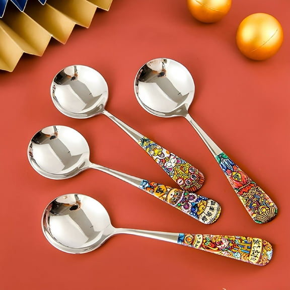ACDANC Long Handle Stainless Steel Soup Spoons
