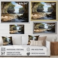 thumbnail image 4 of Designart "Rocky Archways Rocky Beach painting III" Nautical & Beach Floater Framed Canvas Print, 4 of 7