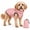 Pink, variant on Pet Life ® 'Pursuit' Quilted Ultra-Plush Thermal Dog Jacket