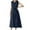 Dark Blue, variant on Women's Casual Summer Sleeveless Dresses Solid Cotton Linen Midi Dresses Drawstring Waisted Crew Neck Dresses Loose Fit Casual Long Sundresses Beige S