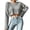 Gray #018, variant on Fall Sweaters for Women Cropped Ribbed Knit Pullover Tops, S