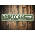 thumbnail image 1 of To Slopes Ski Resort Novelty Sign, Metal Wall Decor - 4x18 inches, 1 of 4