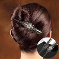 thumbnail image 4 of 2 pinzas para el pelo de cocodrilo de metal (blanco y negro) pinzas para el pelo de pico de pato antideslizantes para mujeres y niñas accesorios elegantes para el cabello pinzas de pico de pato, 4 of 5