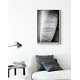 thumbnail image 2 of PixonSign Framed Canvas Print Wall Art Detailed Banana Leaf Botanical Wilderness Photography Realism Minimalist Relax/Calm Duotone Black and White for Living Room, Bedroom, Office - 16"x24" White, 2 of 5