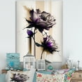 thumbnail image 2 of Designart Purple Dahlia Flower On Abstract Paint I Canvas Wall Art, 2 of 5