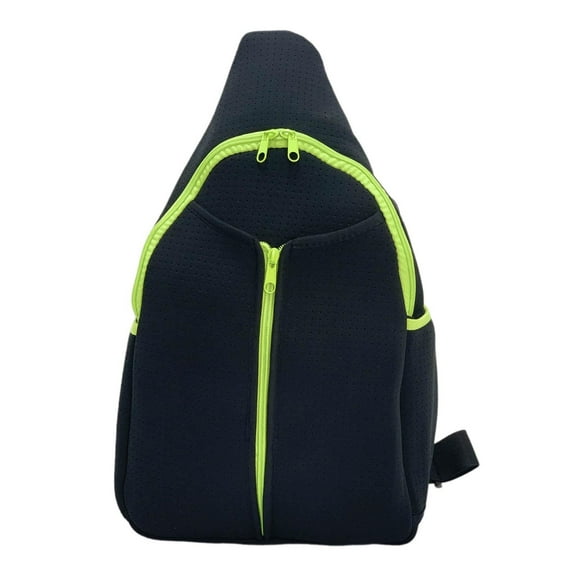 lacooooppia Pickleball Bag Fitness with Zippers Neoprene Pickleball Racquet Carrying Bag Black