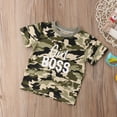 thumbnail image 6 of Inevnen Newborn Baby Boy/Girl Boss Short Sleeve Camo Romper Jumpsuit Outfits, 6 of 9