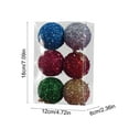 thumbnail image 2 of JVBTVB 6Pcs Christmas Ornaments Set, 6 Inch Foam Decorative Balls with Reflective Strips, Lightweight Holiday Tree Decor for Indoor Outdoor Christmas Decorations, 2 of 6