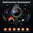 thumbnail image 3 of 1.85-inch Military Men's Smartwatch fits for Android IPhone Devices with Fitness Tracker, Answer/Call/100 Multi-Sport Mode, IP67 Waterproof Sports Step Tracker (Black), 3 of 6