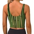 thumbnail image 3 of Lsque Green Bamboo Fence1 Printed Women'S Sports Bra, Compression, Moisture Wicking, High-Impact Sports Bra For Women,Supportive sports bra-X-Large, 3 of 9