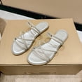 thumbnail image 6 of YgkuHd Women's Summer Slippers,Women's Fashionable Casual Versatile Trendy Flat Decorative Sparkly Plus-Size Shoes Spring/Summer Comfortable Slippers for Summer Season, Daily Wear, 6 of 6