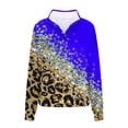 thumbnail image 3 of 2023 Chandail en Molleton Mode pour Femmes 50 % de Réduction Liquidation Chandails en Molleton Décontractés Sans Capuche Mode Manches Longues Imprimé Demi-Zip Col à Capuche Blouse, 3 of 4
