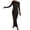 Black, variant on WRKEKC Womens Dresses Casual Solid Color Long Sleeve Round Neck Knee Length Dress for Fall Winter Soft Knit Fabric Relaxed Fit with Side Pockets