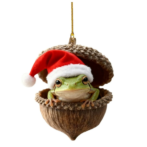 Colgante Decorativo Adornos Navideños De Animales Del Bosque 2D De 8cm, Acrílicos, Con Estampado Animal, Para Decorar El Hogar (1 Unidad) Rkxzt