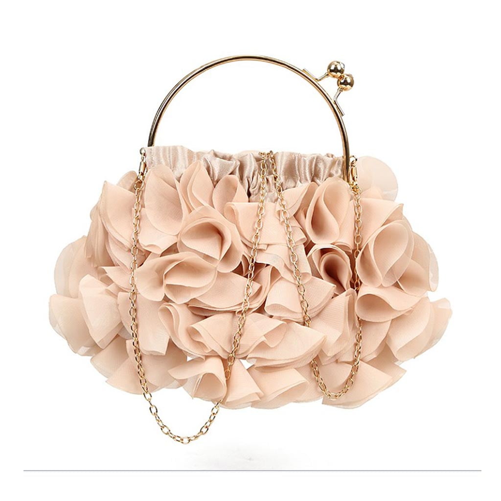 Women Flower Clutches Wristlet Handbag Evening Bags Card Clutch Holder Purse Wedding Crossbody bag