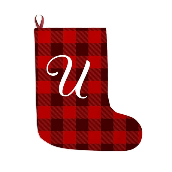 Family Xmas Stocking for Christmas Decoration - Initial Stocking for Fireplace Xmas Tree Gift for Christmas Party