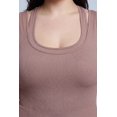 thumbnail image 5 of Women's Plus Size Ribbed Knit Scoop Neck Racerback Tank Top, 5 of 5