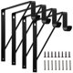 thumbnail image 1 of 4 Soportes para Barra de Armario Bangcool Alta Resistencia Negro 11.0 x 11.0 in, 1 of 5