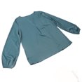 thumbnail image 4 of Camiseta holgada Nikou mujer color puro transpirable mangas largas cuello en V verde XL, 4 of 15