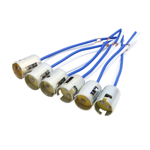 6Pcs Conector de Toma de Luz 1157 de Metal 2 Cables Conector de Toma de Luz de Coche
