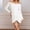 D-White, variant on Adeawade For Women Off Shoulder Bodycon Mini Dress With Long Sleeves And Ruffle Detail Party Clubwear Stretch Knit Dress Crewneck Dresses Casual Clothing S Grey